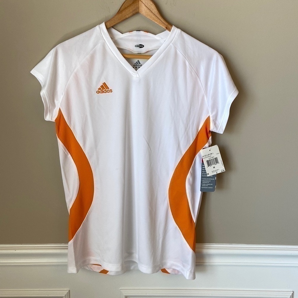 Adidas NWT Women’s Orange/ White Volleyball Clima Cool‎ Jersey - Medium